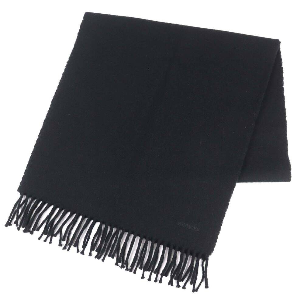 HERMES Authentic Black Scarf